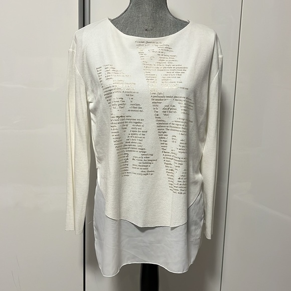 ZARA Love Story Lightweight Crop Sweater Top Metallic, Size S - Picture 1 of 11